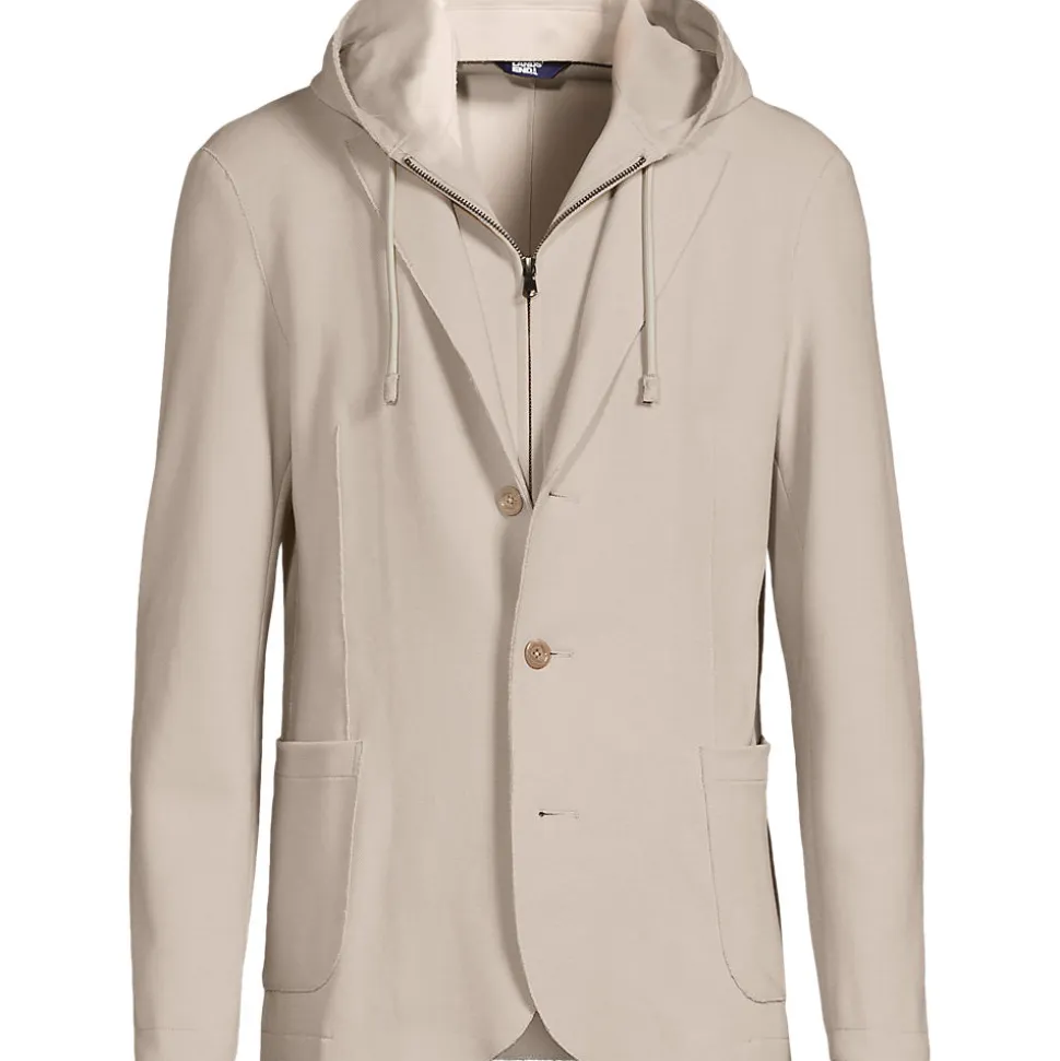 Strick-Blazer mit abnehmbarer Kapuze für Herren