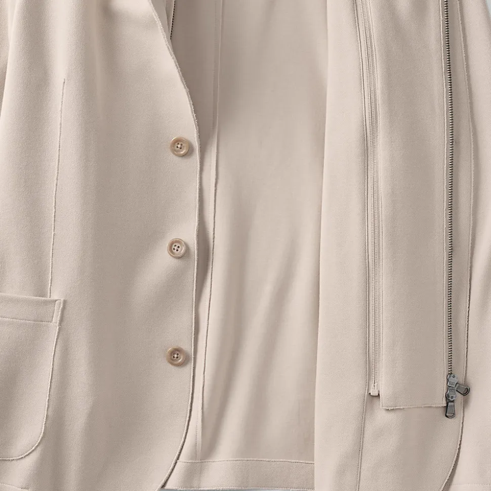 Strick-Blazer mit abnehmbarer Kapuze für Herren