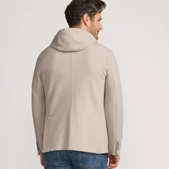 Strick-Blazer mit abnehmbarer Kapuze für Herren