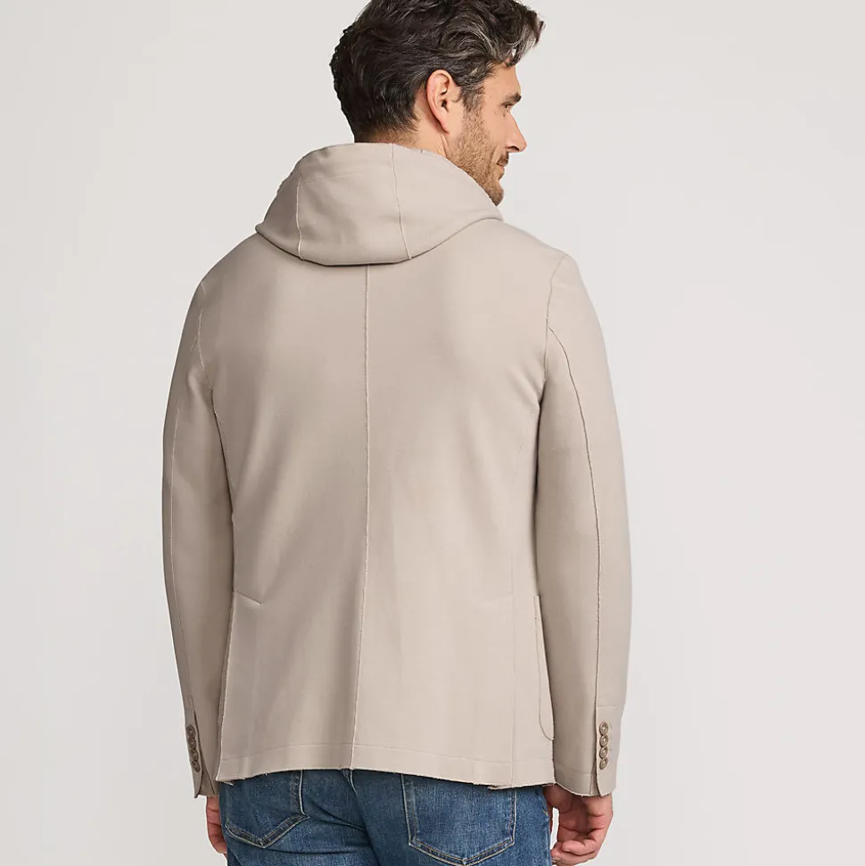 Strick-Blazer mit abnehmbarer Kapuze für Herren