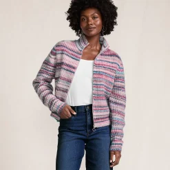 Strick-Cardigan mit Reißverschluss für Damen