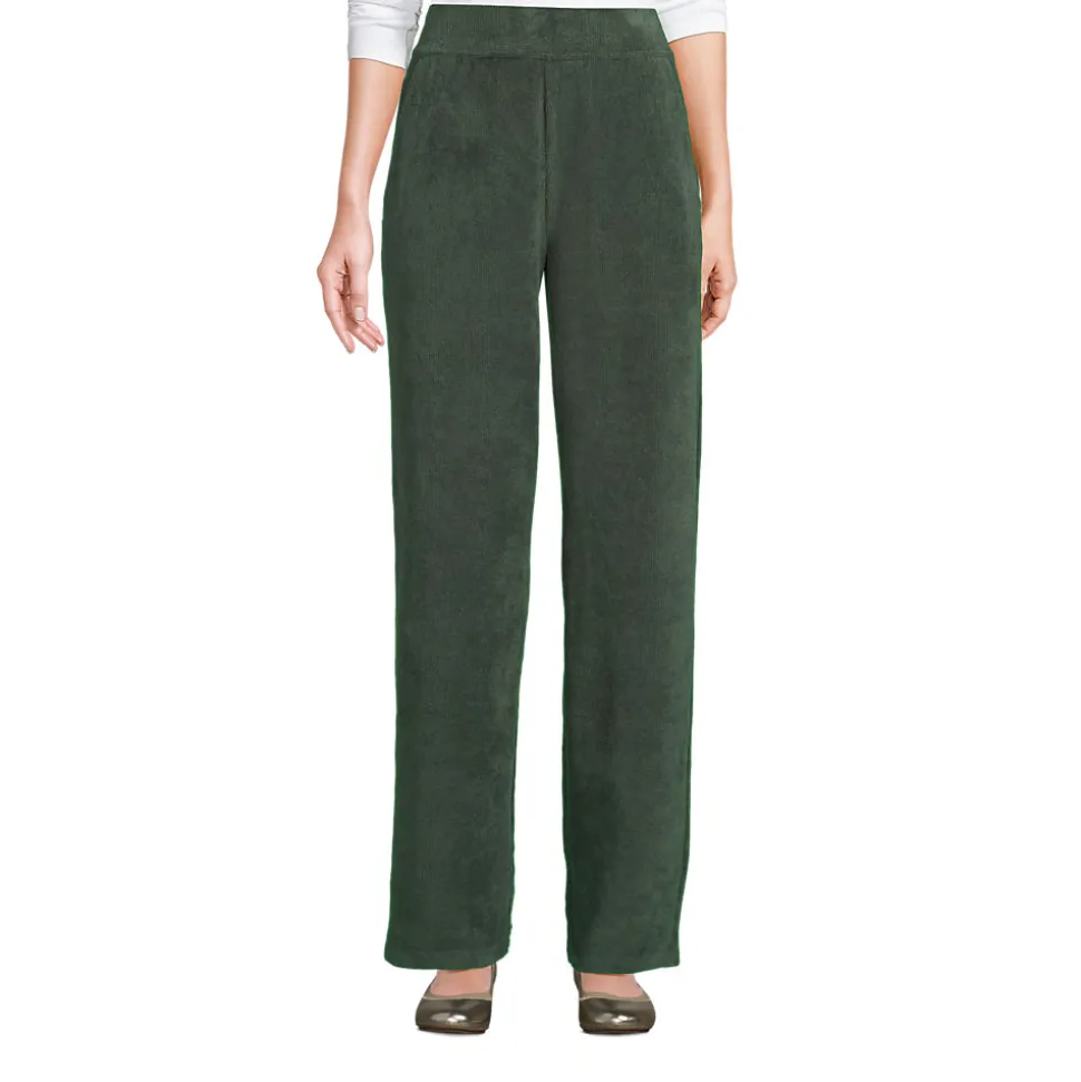 Strickcord-Hose Straight Fit für Damen