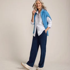 Strickcord-Hose Straight Fit für Damen