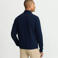 Strickjacke mit Stepp-Einsatz und Reißverschluss für Herren