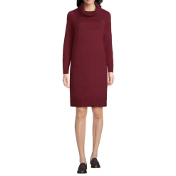 Strickkleid mit Wasserfallkragen für Damen