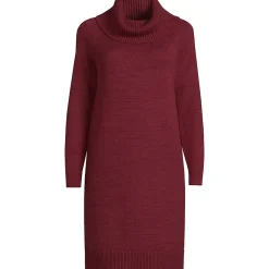 Strickkleid mit Wasserfallkragen für Damen