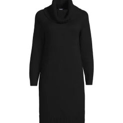 Strickkleid mit Wasserfallkragen für Damen