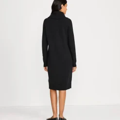 Strickkleid mit Wasserfallkragen für Damen