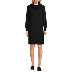 Strickkleid mit Wasserfallkragen für Damen