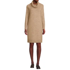 Strickkleid mit Wasserfallkragen für Damen