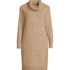 Strickkleid mit Wasserfallkragen für Damen