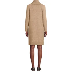 Strickkleid mit Wasserfallkragen für Damen