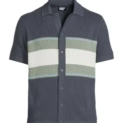 Strick-Poloshirt mit Knopfleiste für Herren