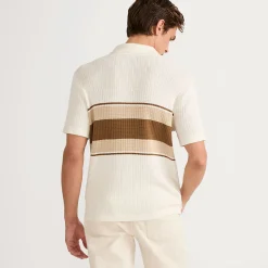 Strick-Poloshirt mit Knopfleiste für Herren