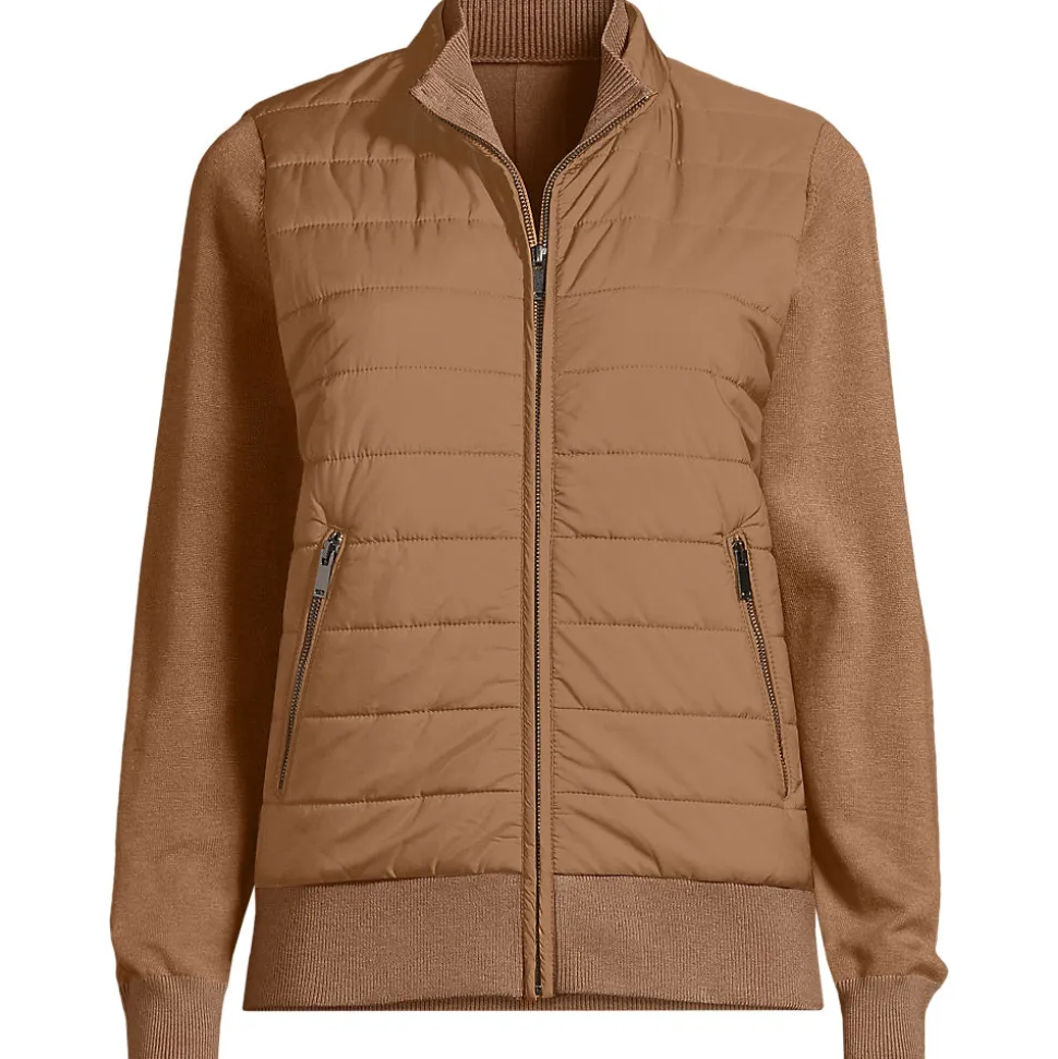 Strick- & Stepp-Bomberjacke für Damen