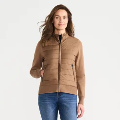 Strick- & Stepp-Bomberjacke für Damen