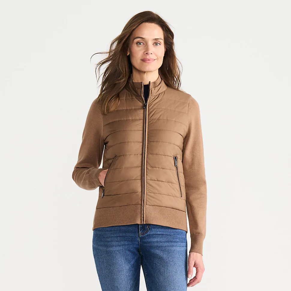 Strick- & Stepp-Bomberjacke für Damen