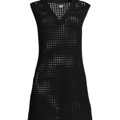 Strick-Strandkleid mit V-Ausschnitt für Damen in Plus-Größe