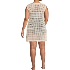 Strick-Strandkleid mit V-Ausschnitt für Damen in Plus-Größe