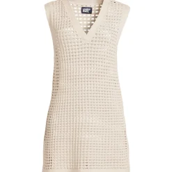 Strick-Strandkleid mit V-Ausschnitt für Damen in Plus-Größe