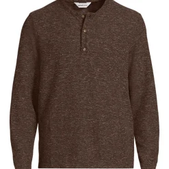 Struktur-Henleyshirt mit Leinen für Herren