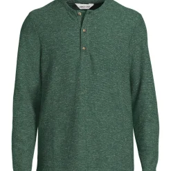 Struktur-Henleyshirt mit Leinen für Herren