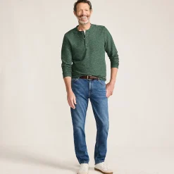 Struktur-Henleyshirt mit Leinen für Herren
