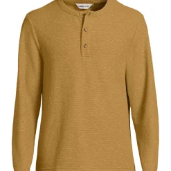 Struktur-Henleyshirt mit Leinen für Herren