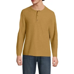 Struktur-Henleyshirt mit Leinen für Herren