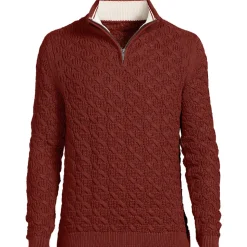 Strukturierter Drifter Pullover mit Reißverschluss für Herren