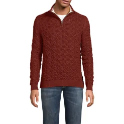 Strukturierter Drifter Pullover mit Reißverschluss für Herren