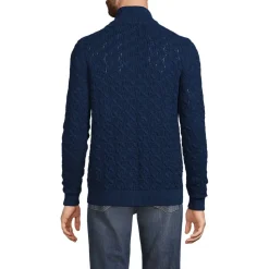Strukturierter Drifter Pullover mit Reißverschluss für Herren