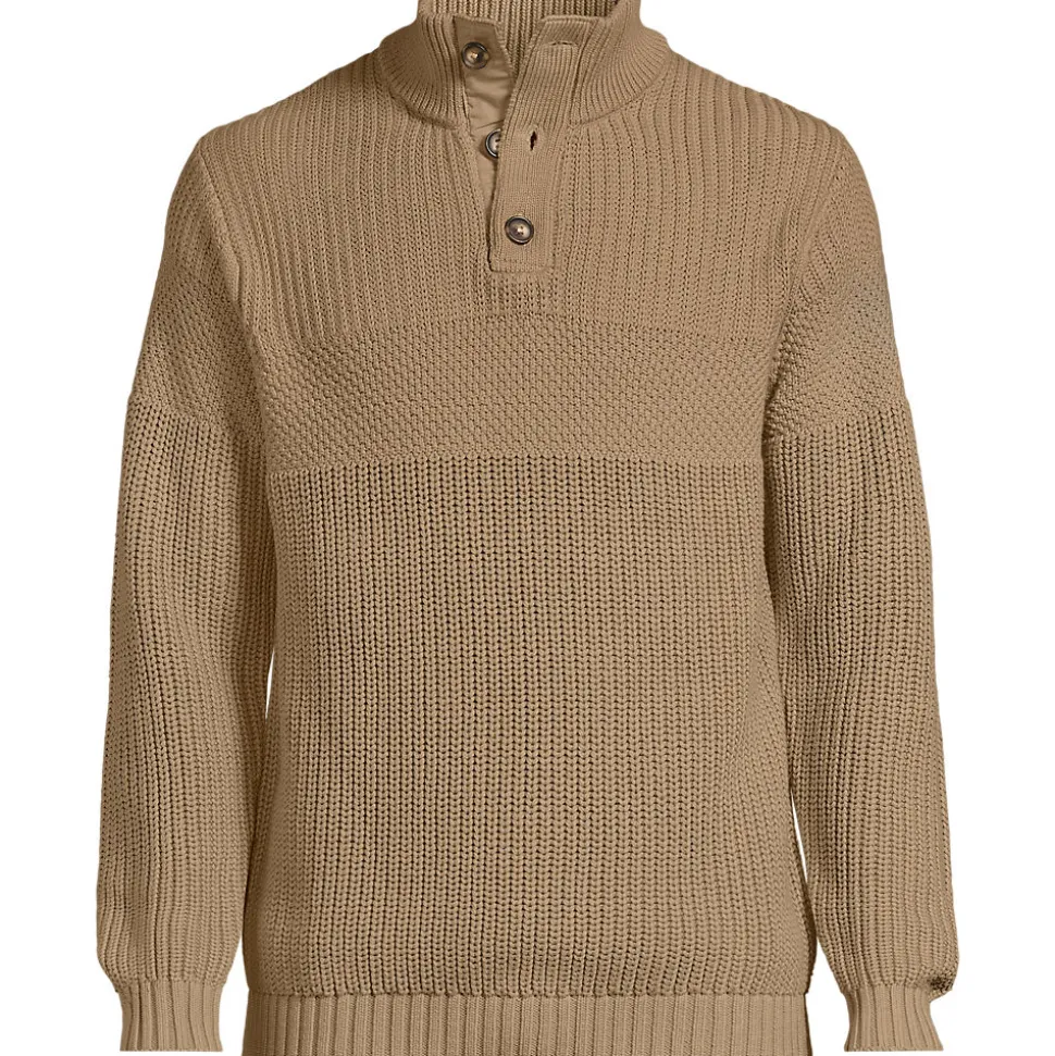 Strukturierter Troyer-Pullover Drifter für Herren