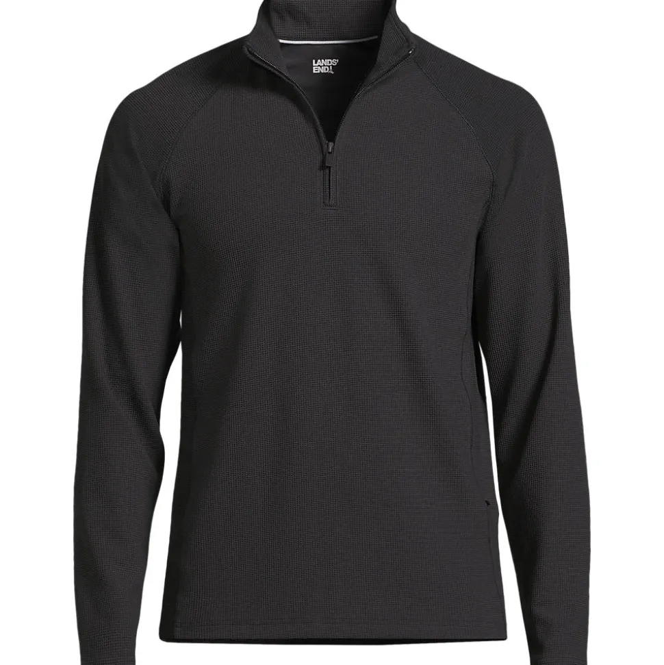 Strukturiertes Langarm-Shirt mit Troyer-Kragen SOCIAL/ACTIVE für Herren