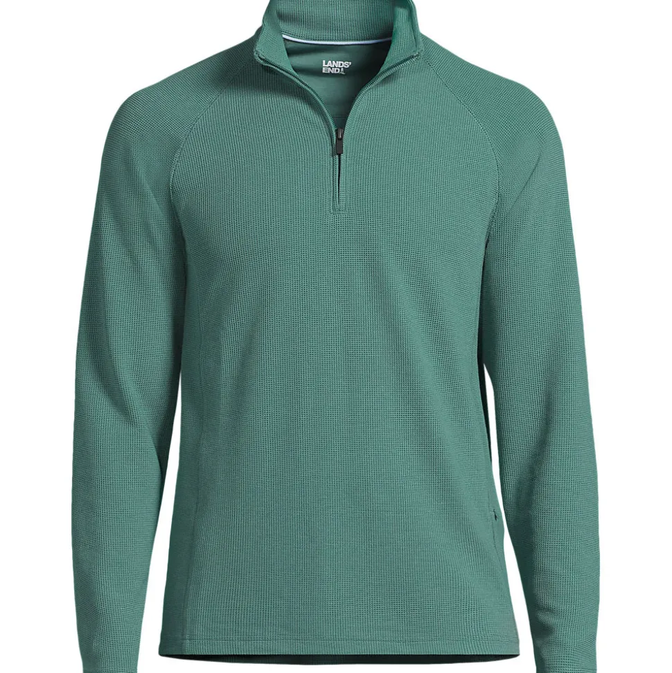Strukturiertes Langarm-Shirt mit Troyer-Kragen SOCIAL/ACTIVE für Herren