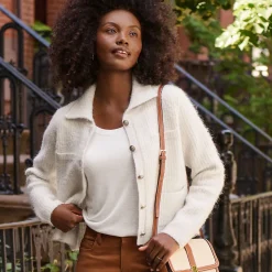 Strukturierte Strickjacke im Couture-Stil für Damen