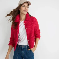 Strukturierte Strickjacke im Couture-Stil für Damen