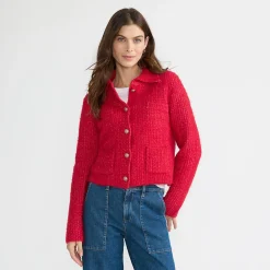 Strukturierte Strickjacke im Couture-Stil für Damen