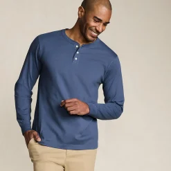 Super-T Langarm-Henleyshirt für Herren, Classic Fit