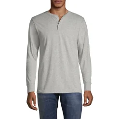 Super-T Langarm-Henleyshirt für Herren, Classic Fit