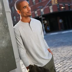 Super-T Langarm-Henleyshirt für Herren, Classic Fit