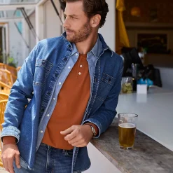 Super-T Langarm-Henleyshirt für Herren, Classic Fit
