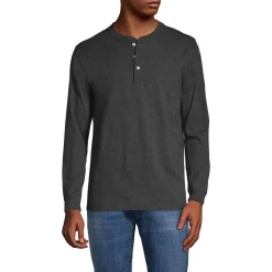 Super-T Langarm-Henleyshirt für Herren, Classic Fit