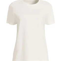 Supima Kurzarm-Shirt mit rundem Ausschnitt für Damen