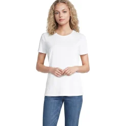 Supima Kurzarm-Shirt mit rundem Ausschnitt für Damen