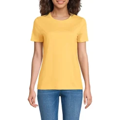 Supima Kurzarm-Shirt mit rundem Ausschnitt für Damen