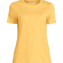 Supima Kurzarm-Shirt mit rundem Ausschnitt für Damen