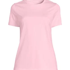 Supima Kurzarm-Shirt mit rundem Ausschnitt für Damen
