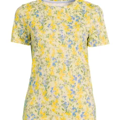 Supima Kurzarm-Shirt mit rundem Ausschnitt für Damen