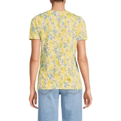 Supima Kurzarm-Shirt mit rundem Ausschnitt für Damen
